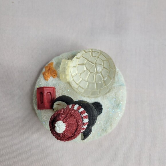 Vintage Our America Penguin Candle Topper for Yankee Candle Winter igloo B3-14 - Picture 6 of 9
